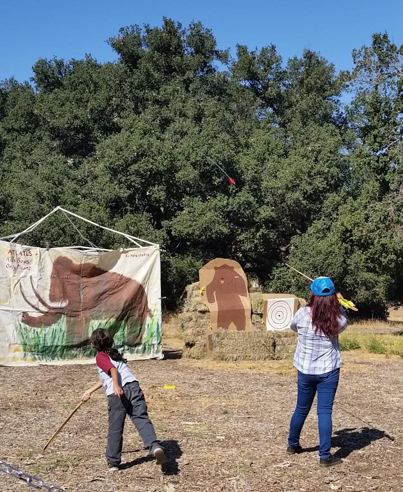 Atlatl practice at the target range