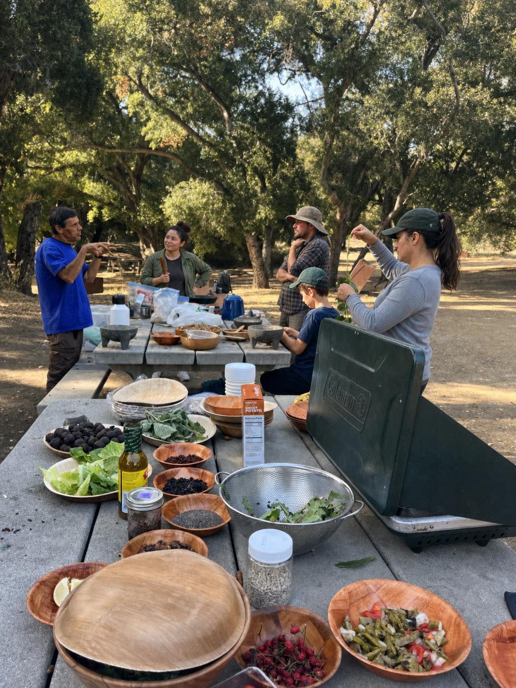 A wild-food table, start to finish